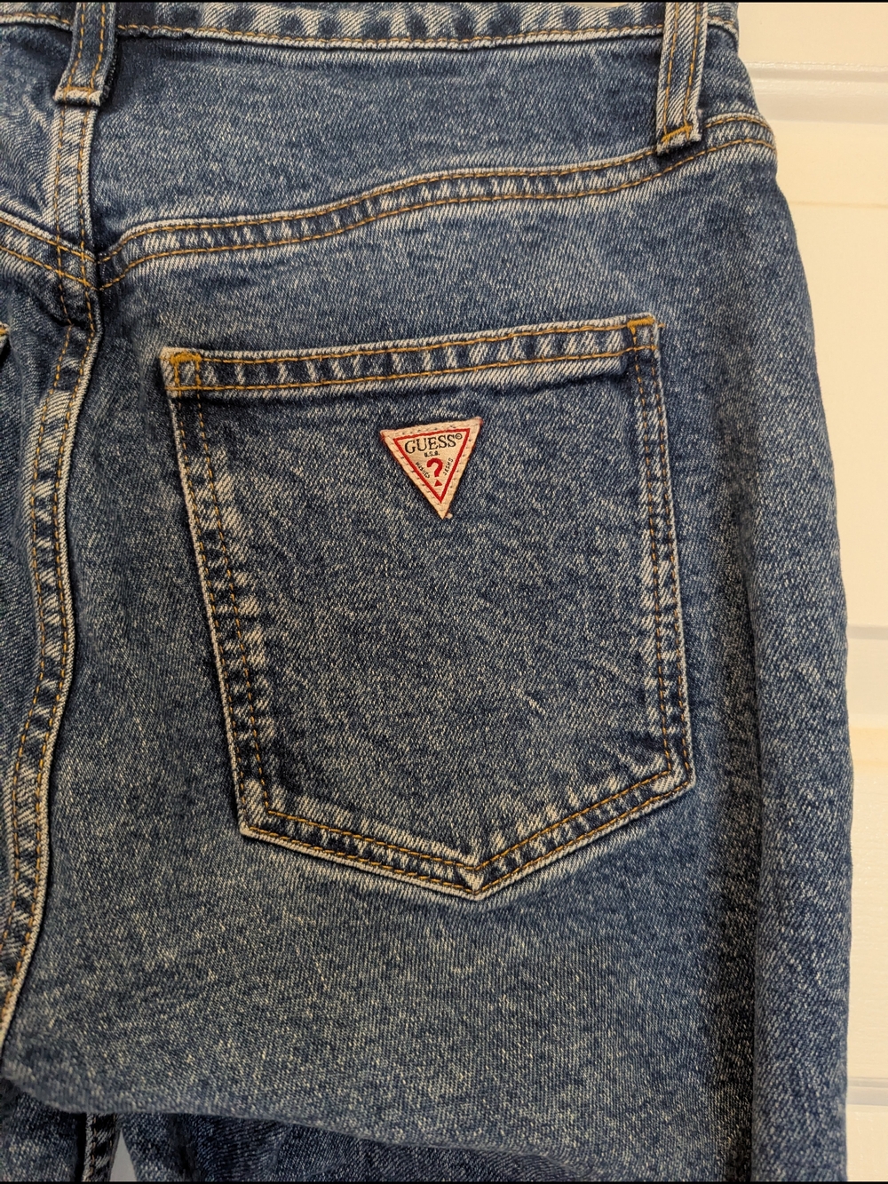 Vintage Guess Womens Straight Leg High Waist Mom Jeans Stonewash Blue 90s 26 - Picture 9 of 15